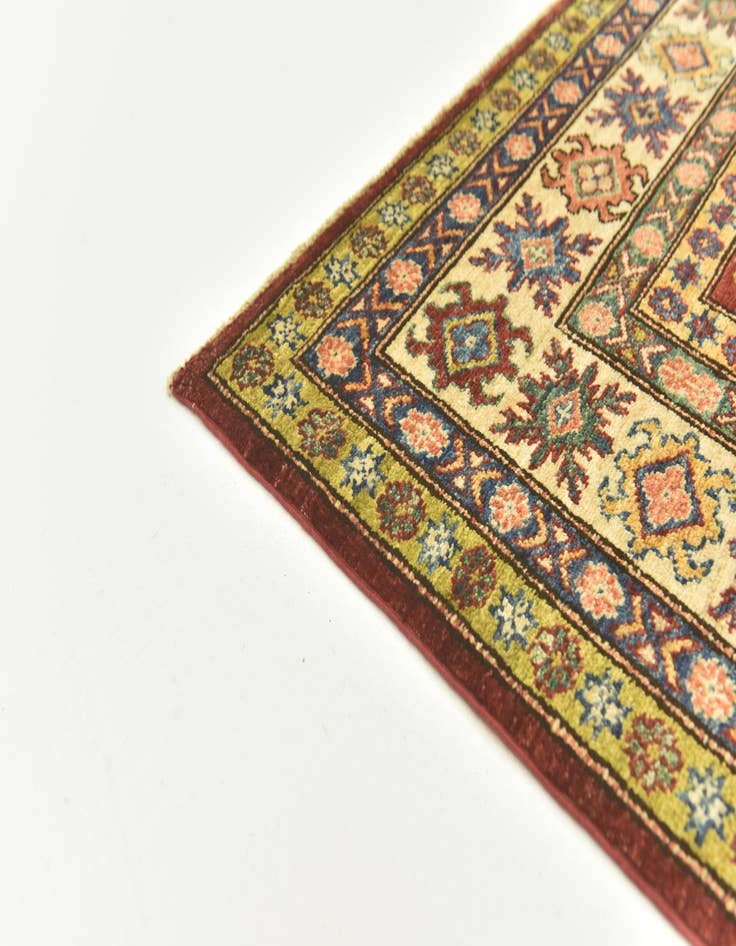 Detail image of  5' 8 x 8'  Hand Knotted Kazak Oriental Rug