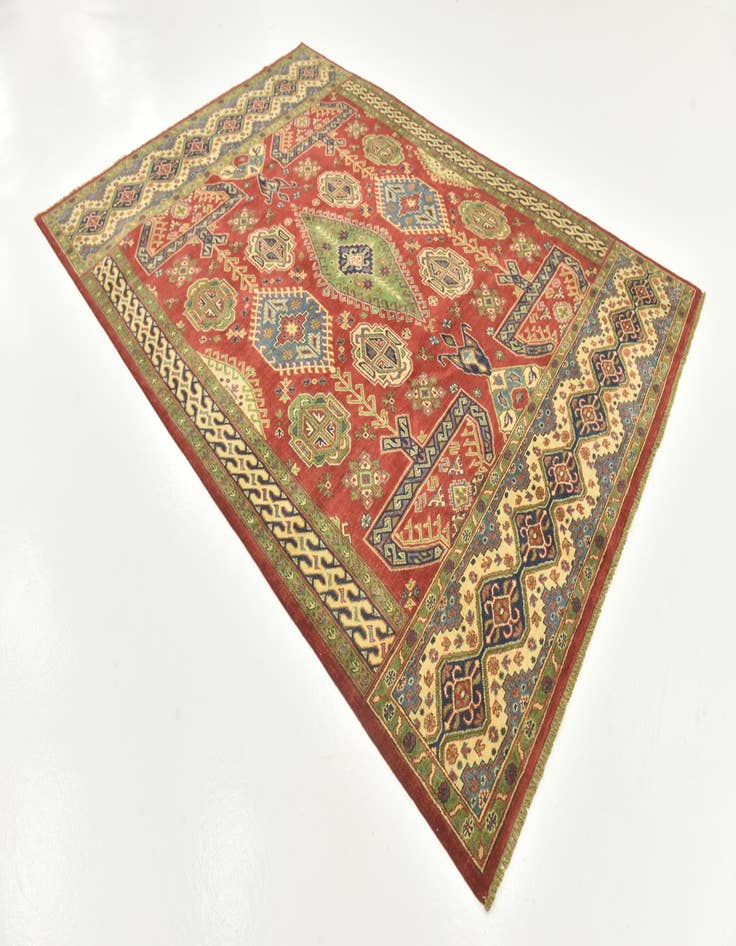 Detail image of  6' 7 x 9' 7  Hand Knotted Kazak Rug