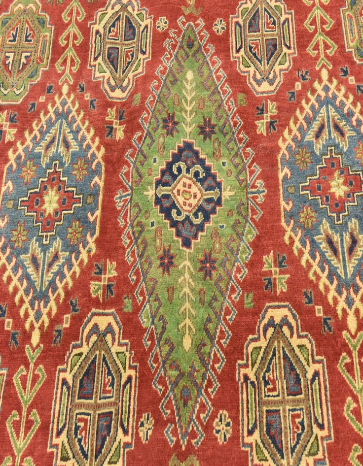 Detail image of  6' 7 x 9' 7  Hand Knotted Kazak Rug
