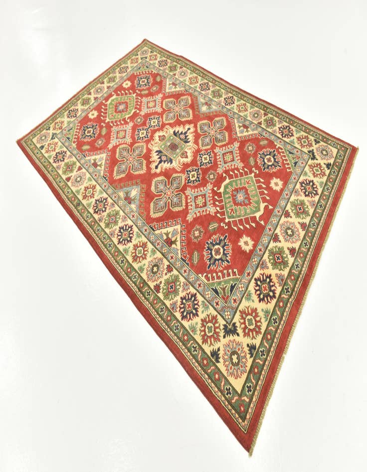 Detail image of  5' 10 x 8' 10  Hand Knotted Kazak Rug