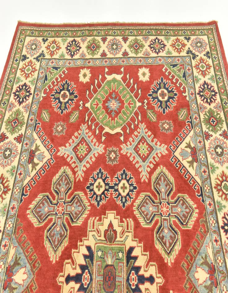 Detail image of  5' 10 x 8' 10  Hand Knotted Kazak Rug