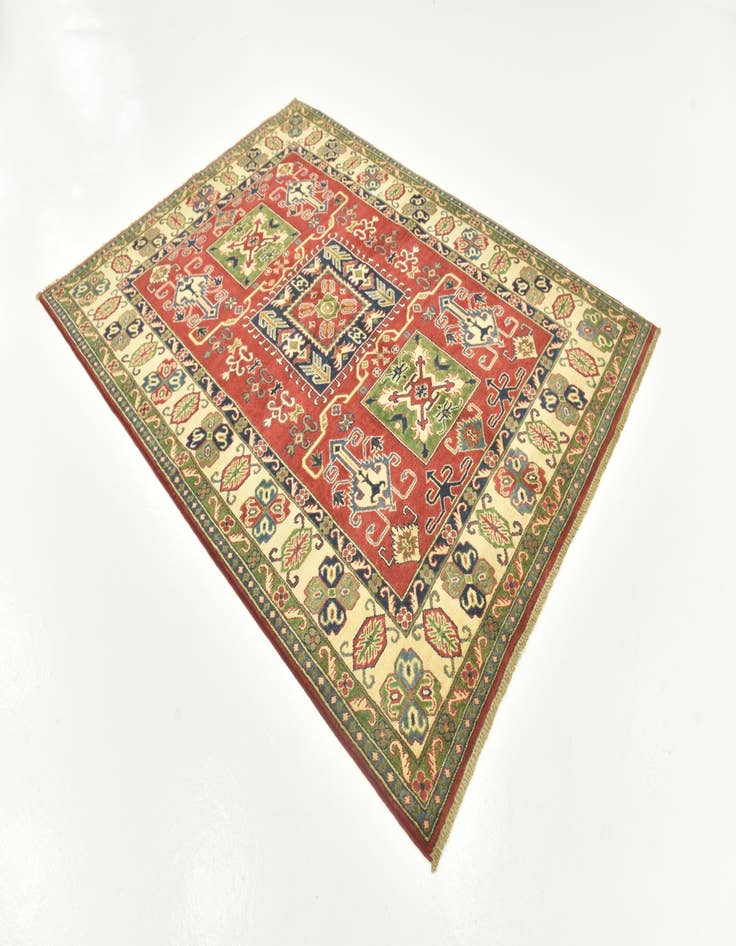 Detail image of  5' 7 x 7' 8  Hand Knotted Kazak Rug