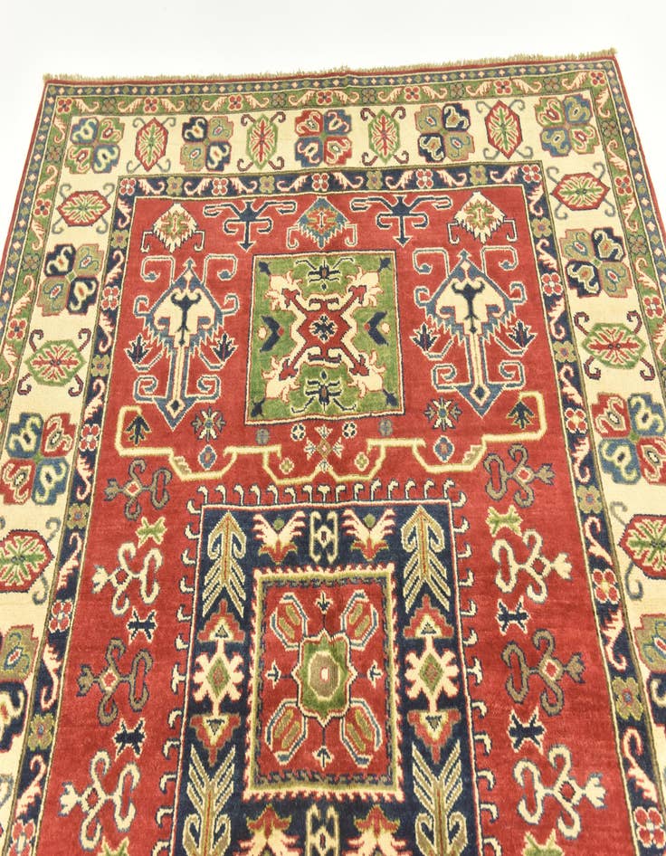Detail image of  5' 7 x 7' 8  Hand Knotted Kazak Rug