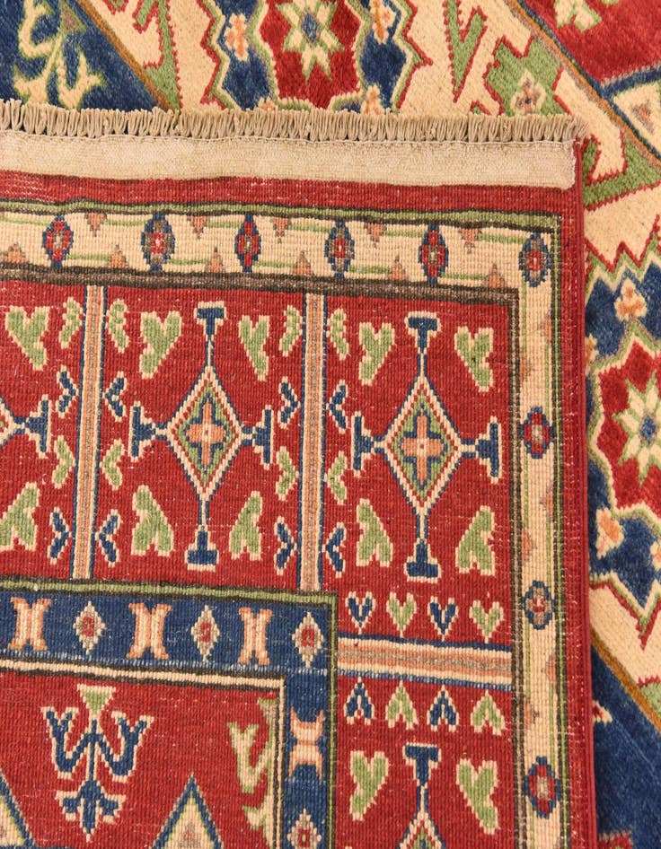 Detail image of  5' 7 x 7' 10  Hand Knotted Kazak Rug