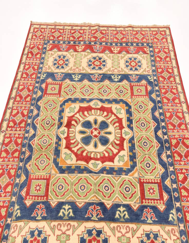 Detail image of  5' 7 x 7' 10  Hand Knotted Kazak Rug