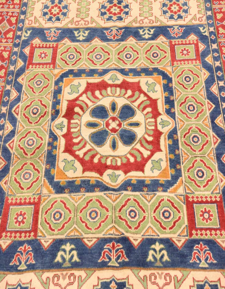 Detail image of  5' 7 x 7' 10  Hand Knotted Kazak Rug
