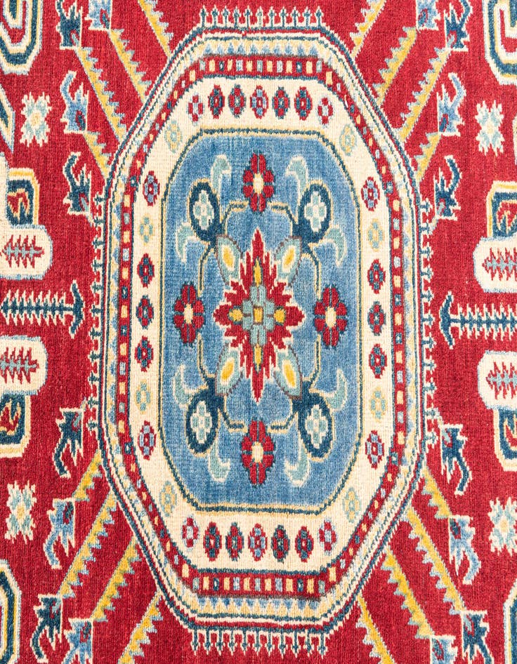 Detail image of  5' x 6' 9  Hand Knotted Kazak Rug