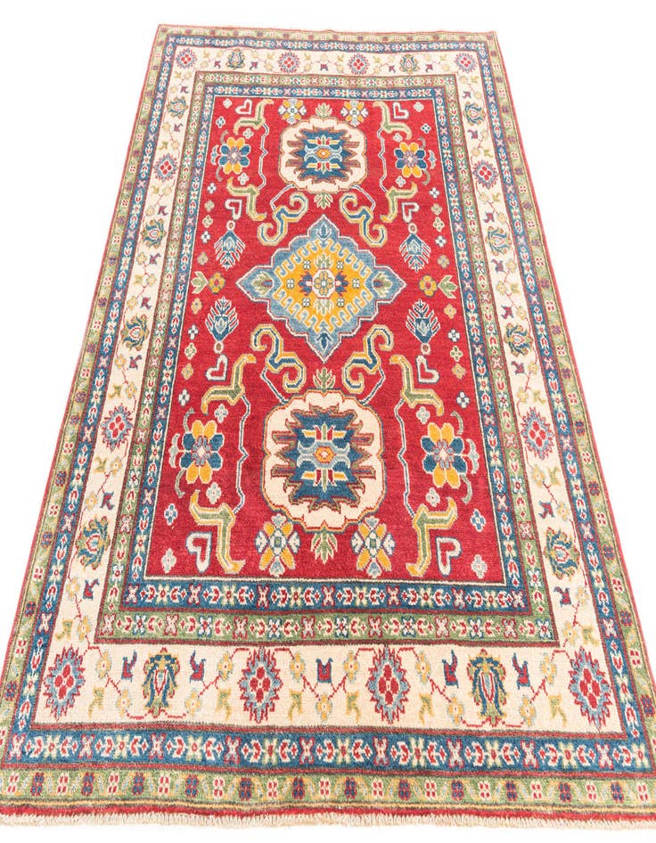 Detail image of  5' x 6' 6  Hand Knotted Kazak Rug