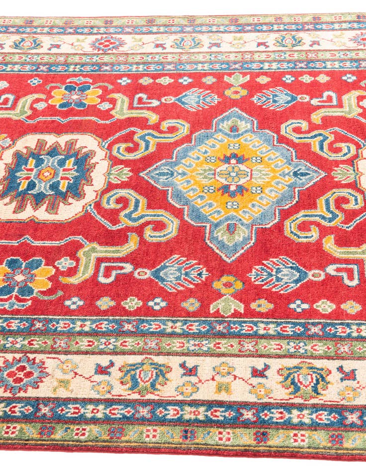 Detail image of  5' x 6' 6  Hand Knotted Kazak Rug
