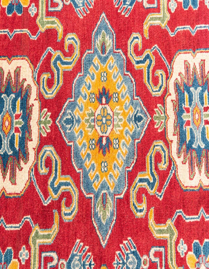 Detail image of  5' x 6' 6  Hand Knotted Kazak Rug
