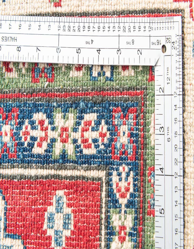 Detail image of  5' x 6' 6  Hand Knotted Kazak Rug