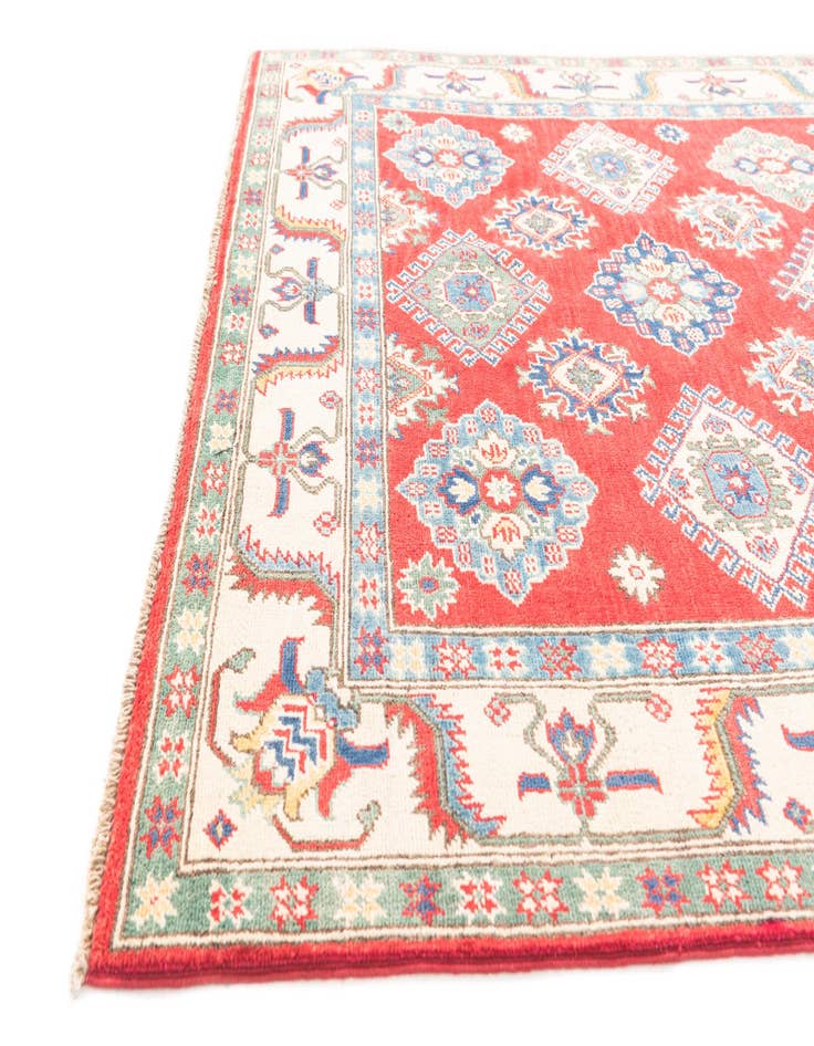 Detail image of  4' 10 x 7'  Hand Knotted Kazak Rug