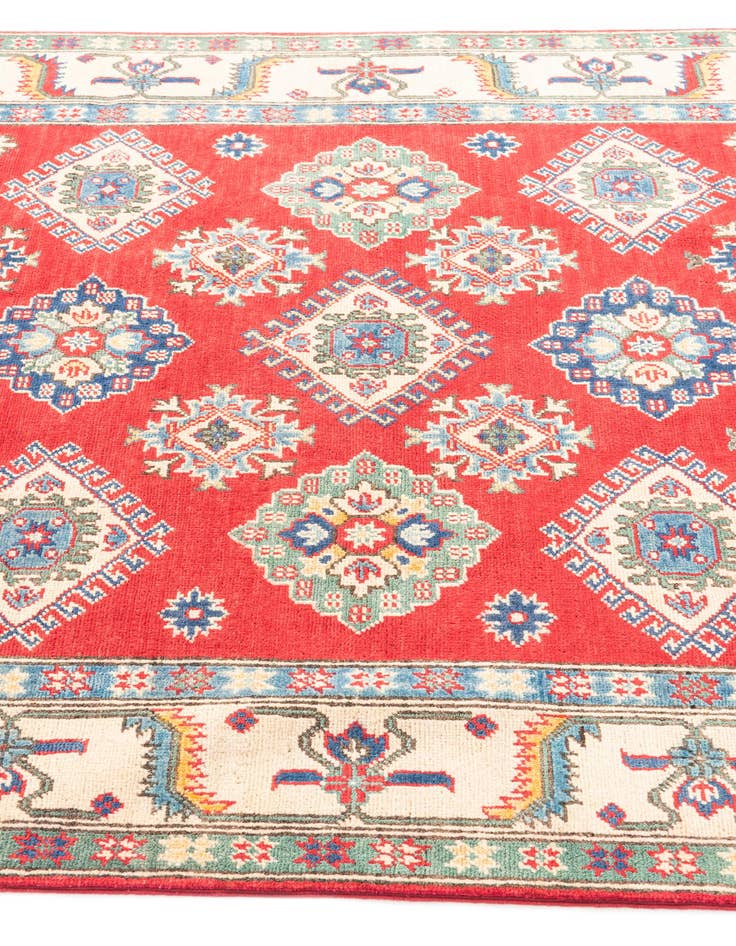 Detail image of  4' 10 x 7'  Hand Knotted Kazak Rug