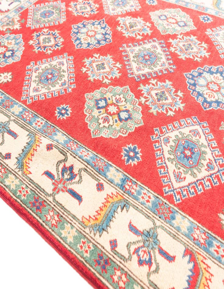 Detail image of  4' 10 x 7'  Hand Knotted Kazak Rug