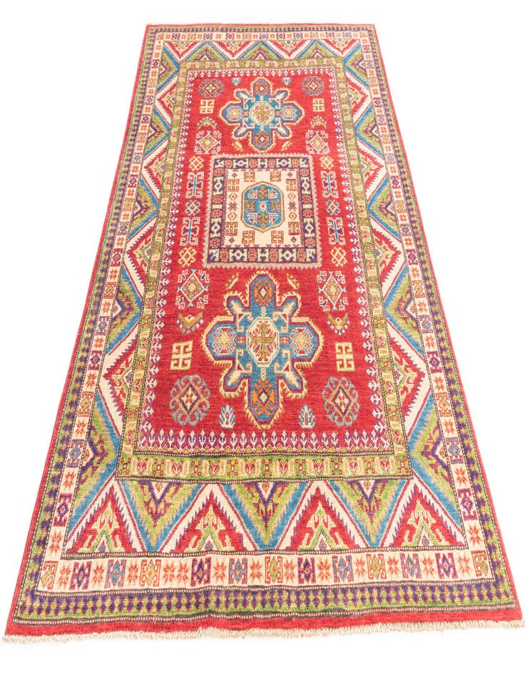 Detail image of  4' 10 x 7' 1  Hand Knotted Kazak Rug