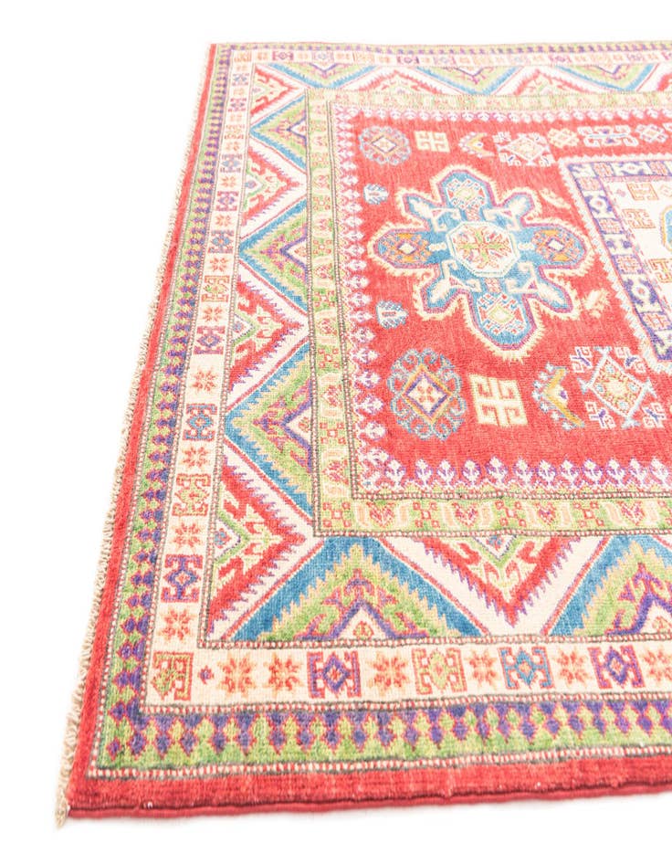 Detail image of  4' 10 x 7' 1  Hand Knotted Kazak Rug