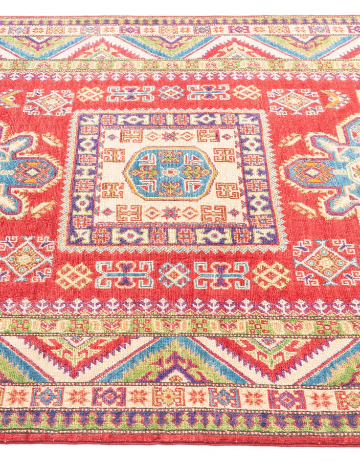 Detail image of  4' 10 x 7' 1  Hand Knotted Kazak Rug