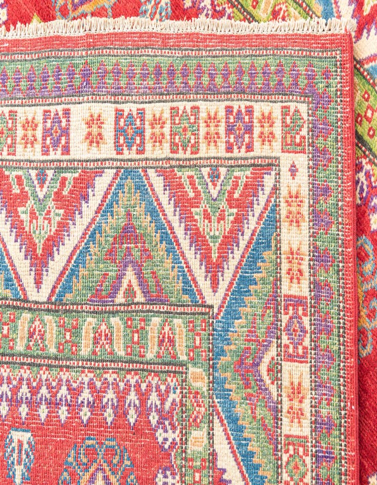 Detail image of  4' 10 x 7' 1  Hand Knotted Kazak Rug