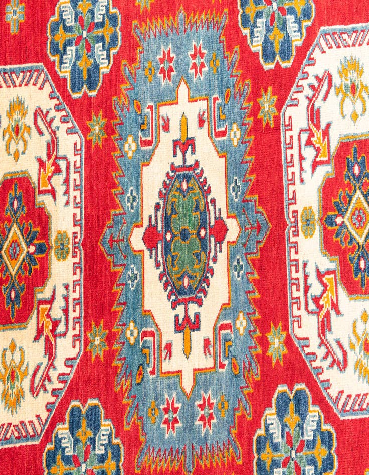 Detail image of  4' 10 x 6' 8  Hand Knotted Kazak Rug