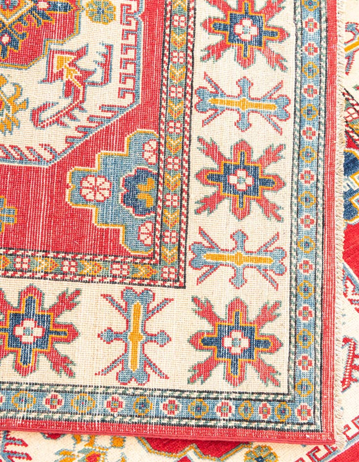 Detail image of  4' 10 x 6' 8  Hand Knotted Kazak Rug