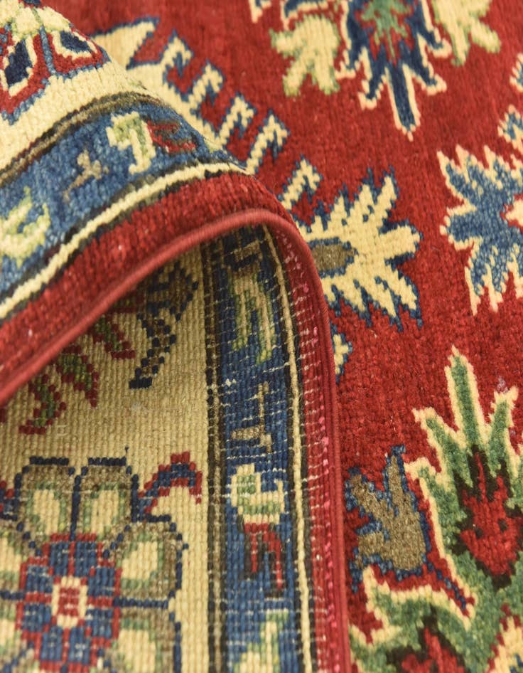 Detail image of  5' 8 x 8'  Hand Knotted Kazak Rug