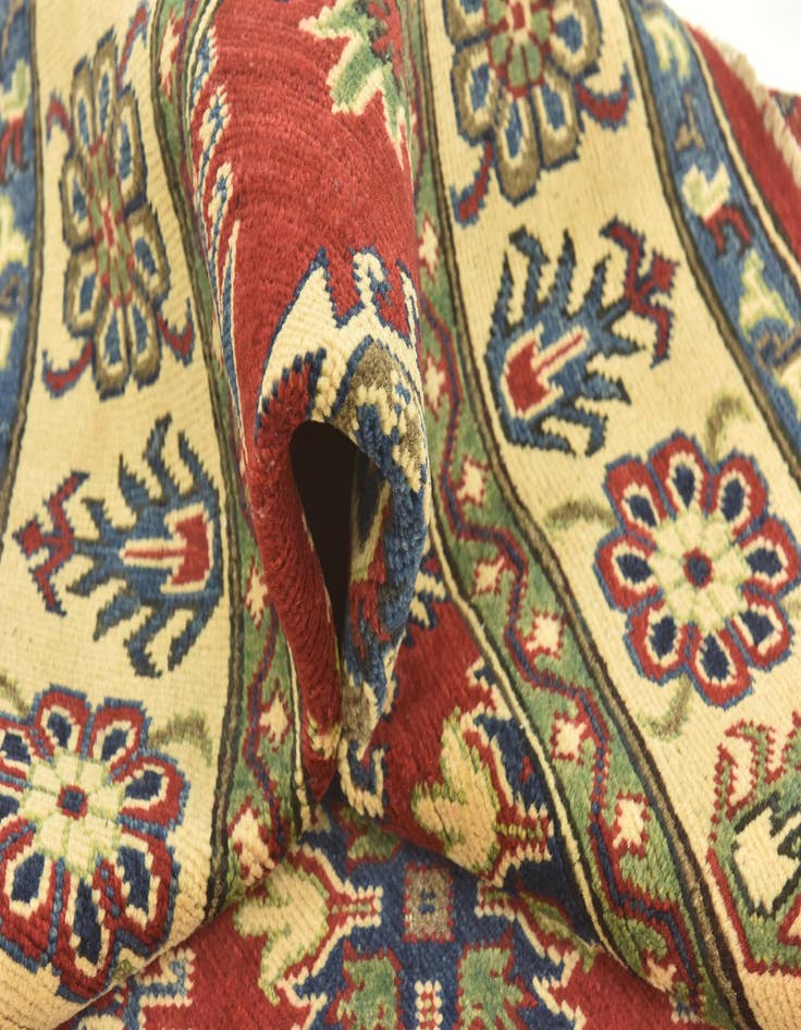 Detail image of  5' 8 x 8'  Hand Knotted Kazak Rug