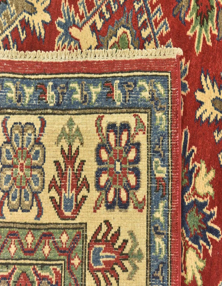 Detail image of  5' 8 x 8'  Hand Knotted Kazak Rug