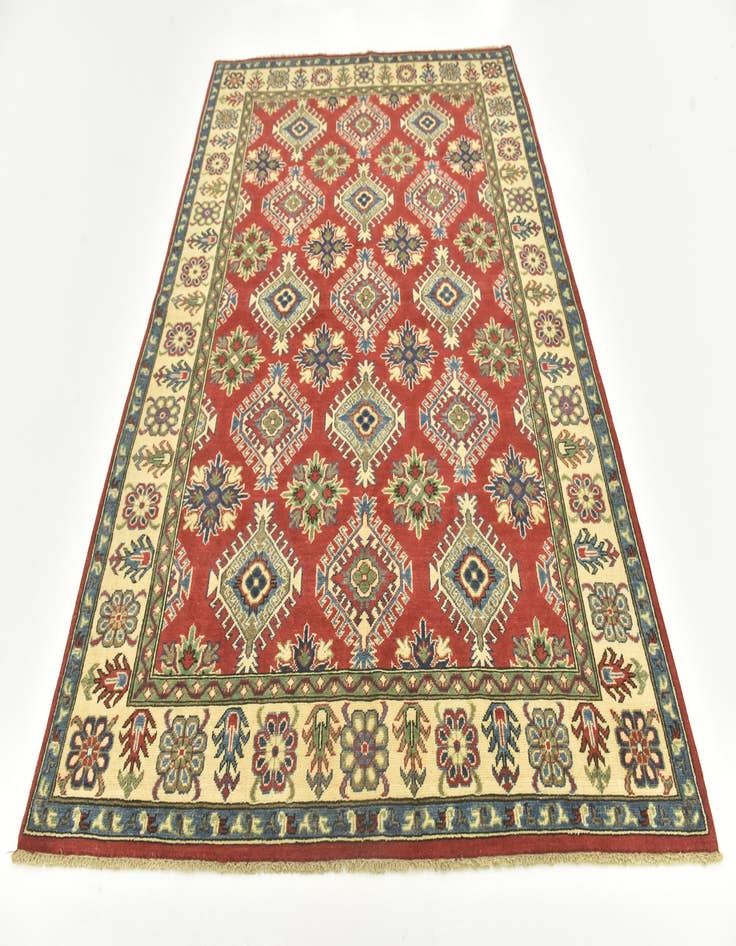 Detail image of  5' 8 x 8'  Hand Knotted Kazak Rug