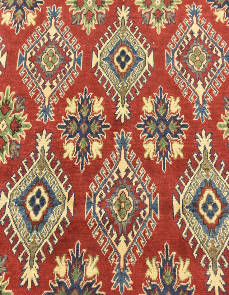 Detail image of  5' 8 x 8'  Hand Knotted Kazak Rug