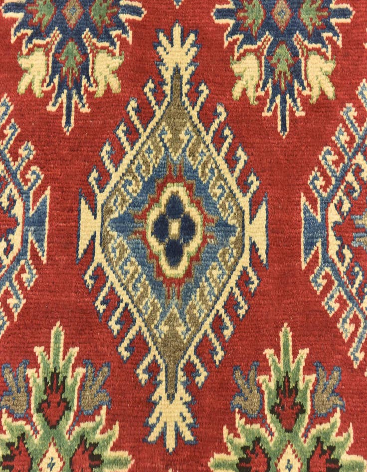 Detail image of  5' 8 x 8'  Hand Knotted Kazak Rug