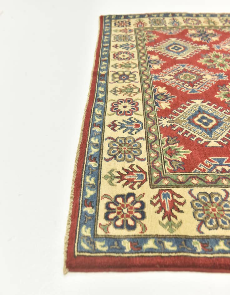 Detail image of  5' 8 x 8'  Hand Knotted Kazak Rug