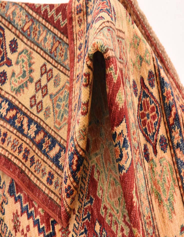 Detail image of  4' x 5' 10  Hand Knotted Kazak Oriental Rug