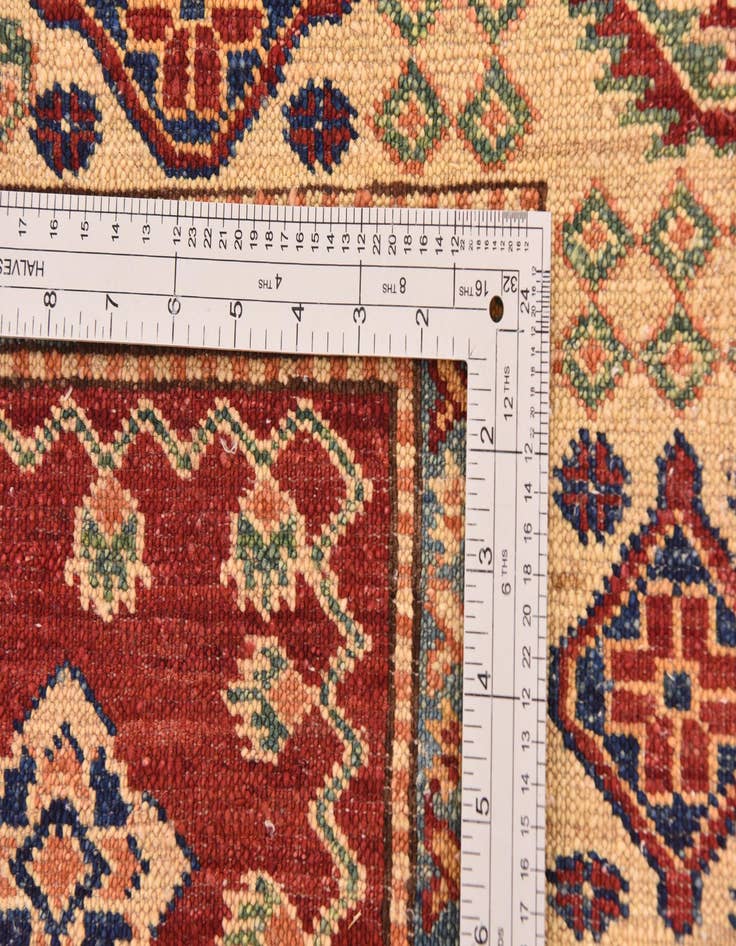 Detail image of  4' x 5' 10  Hand Knotted Kazak Oriental Rug