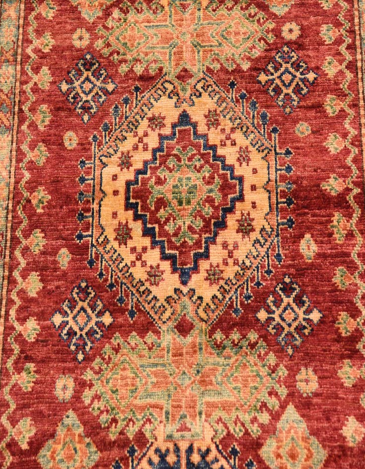 Detail image of  4' x 5' 10  Hand Knotted Kazak Oriental Rug