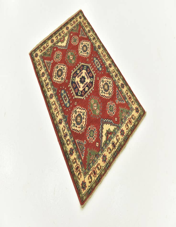 Detail image of  2' 9 x 4'  Hand Knotted Kazak Rug