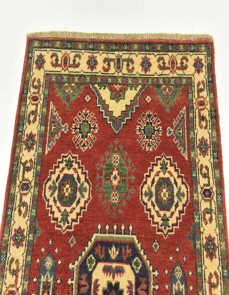 Detail image of  2' 9 x 4'  Hand Knotted Kazak Rug