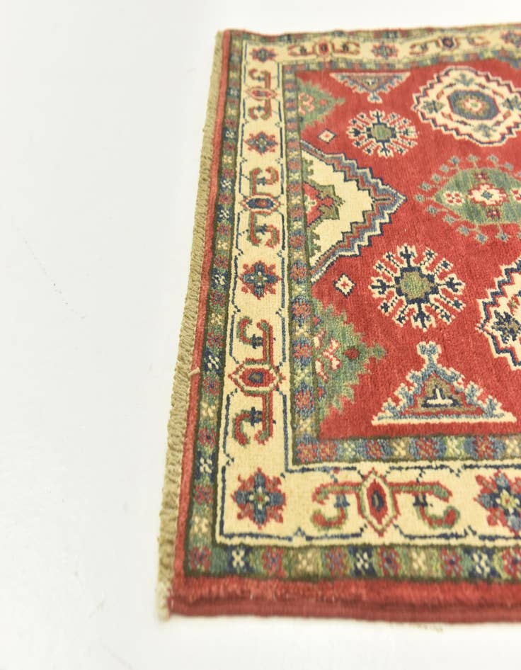 Detail image of  2' 9 x 4'  Hand Knotted Kazak Rug