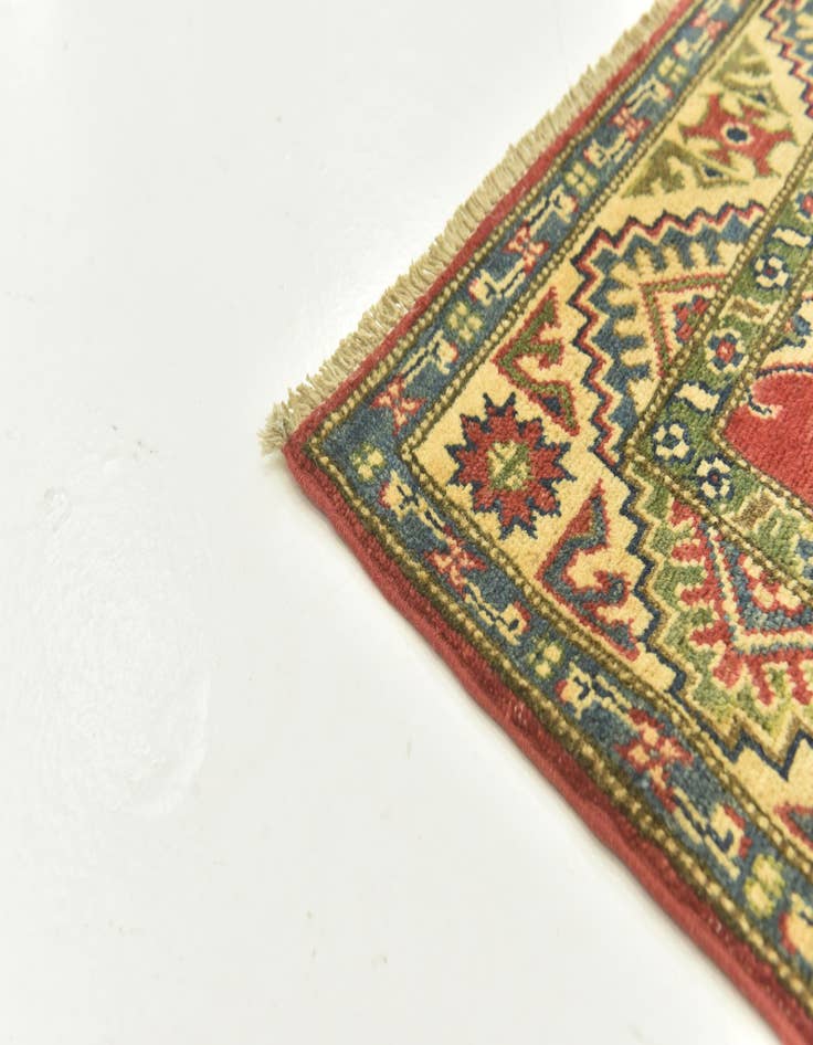 Detail image of  2' 8 x 4'  Hand Knotted Kazak Rug