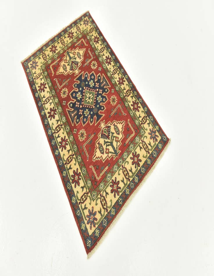 Detail image of  2' 9 x 4' 3  Hand Knotted Kazak Rug