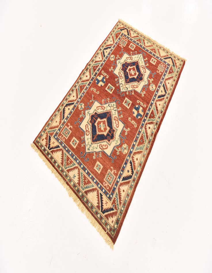 Detail image of  3' 1 x 4' 10  Hand Knotted Kazak Rug