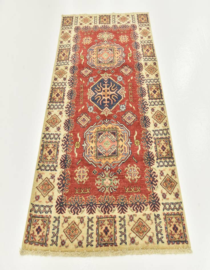 Detail image of  3' 5 x 4' 10  Hand Knotted Kazak Oriental Rug