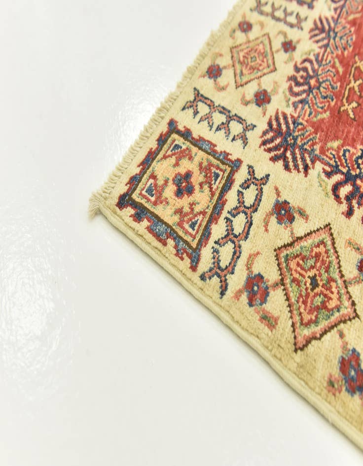 Detail image of  3' 5 x 4' 10  Hand Knotted Kazak Oriental Rug