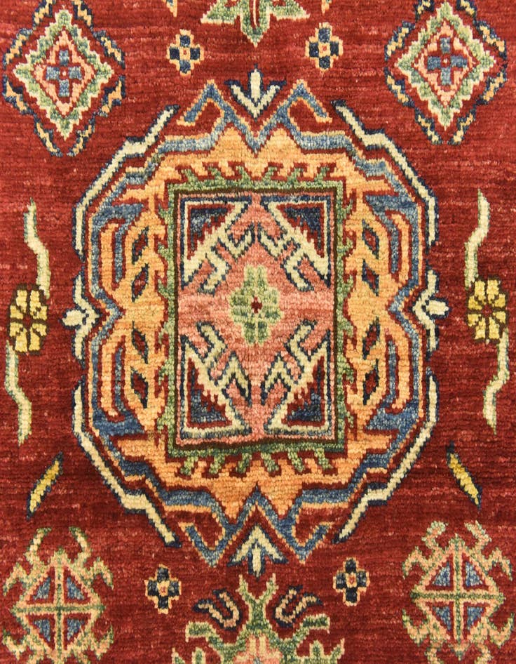 Detail image of  3' 4 x 4' 10  Hand Knotted Kazak Oriental Rug