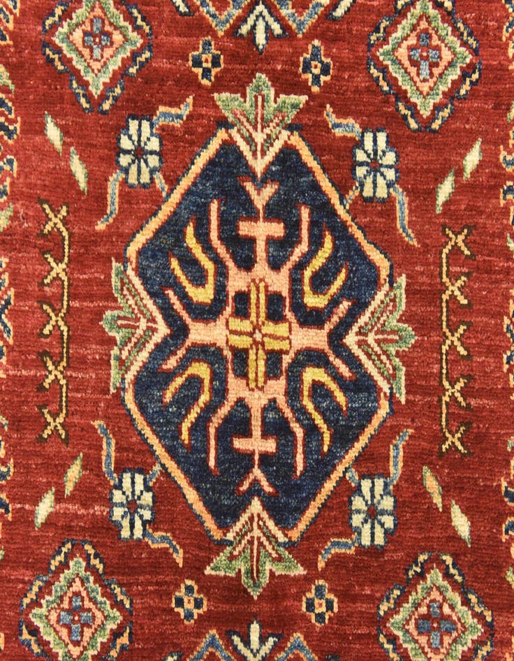 Detail image of  3' 4 x 4' 10  Hand Knotted Kazak Oriental Rug