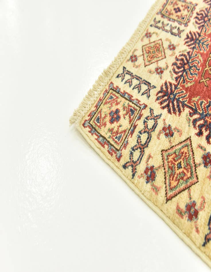 Detail image of  3' 4 x 4' 10  Hand Knotted Kazak Oriental Rug