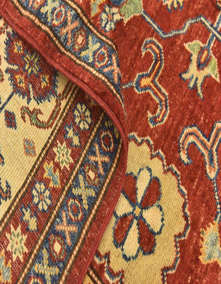 Detail image of  5' 9 x 8'  Hand Knotted Kazak Oriental Rug