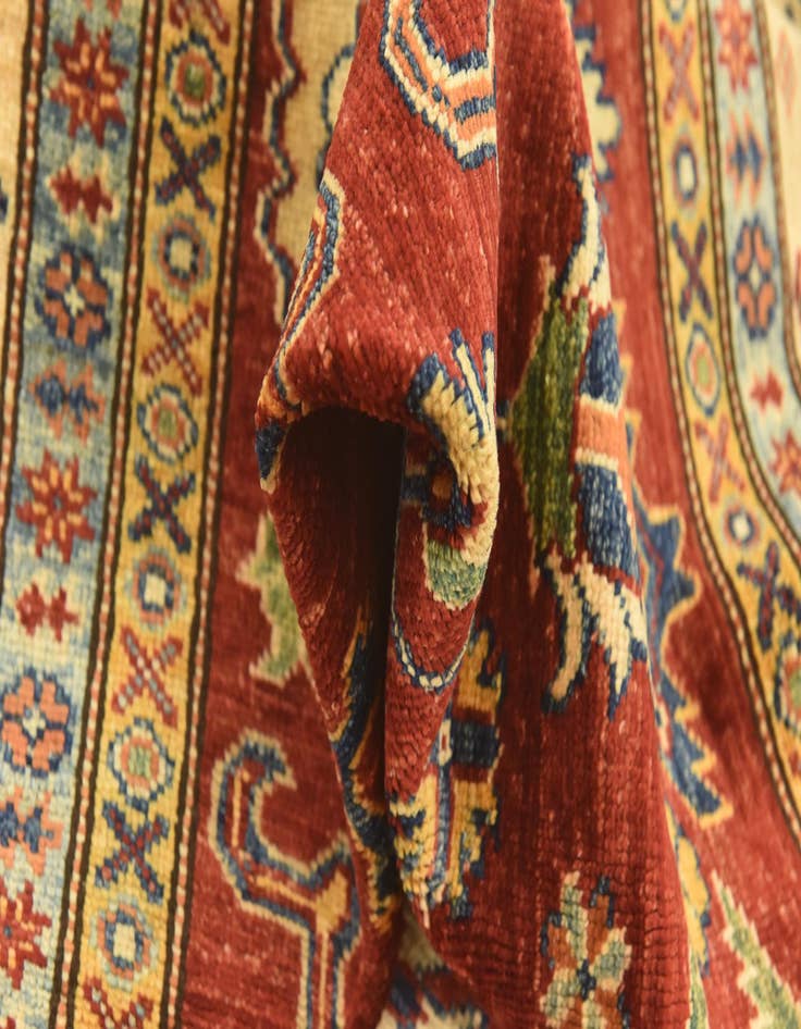 Detail image of  5' 9 x 8'  Hand Knotted Kazak Oriental Rug