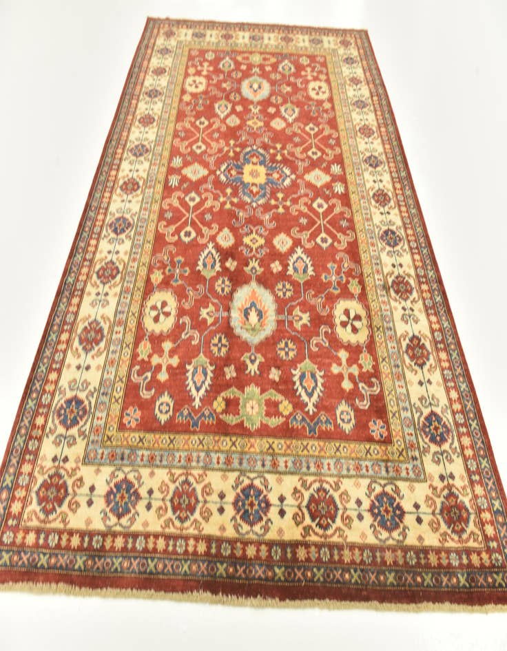 Detail image of  5' 9 x 8'  Hand Knotted Kazak Oriental Rug