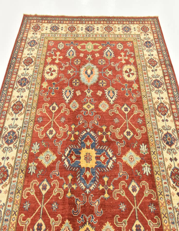 Detail image of  5' 9 x 8'  Hand Knotted Kazak Oriental Rug