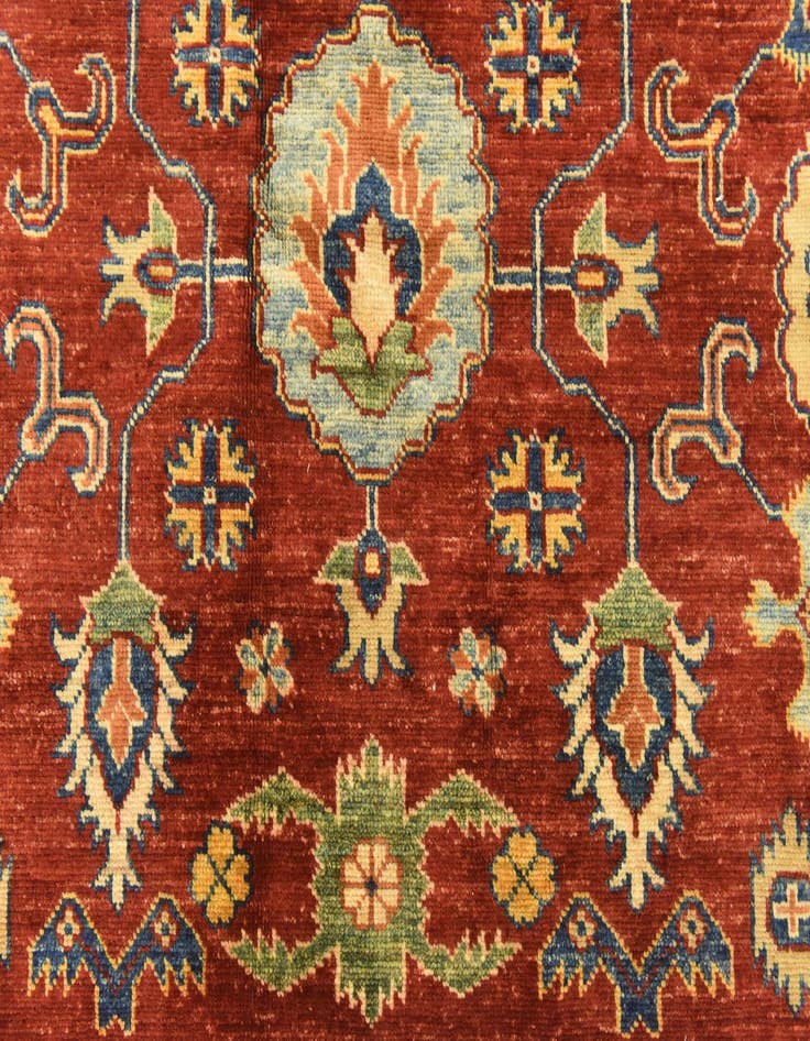 Detail image of  5' 9 x 8'  Hand Knotted Kazak Oriental Rug